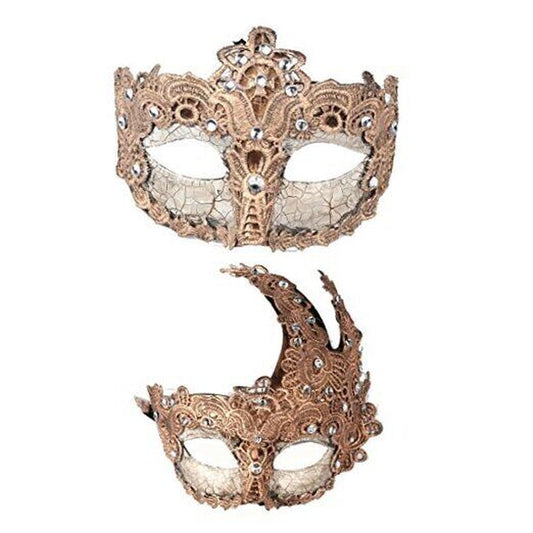 Venetian Masquerade Mask for Women Couples Besties-Prom,B