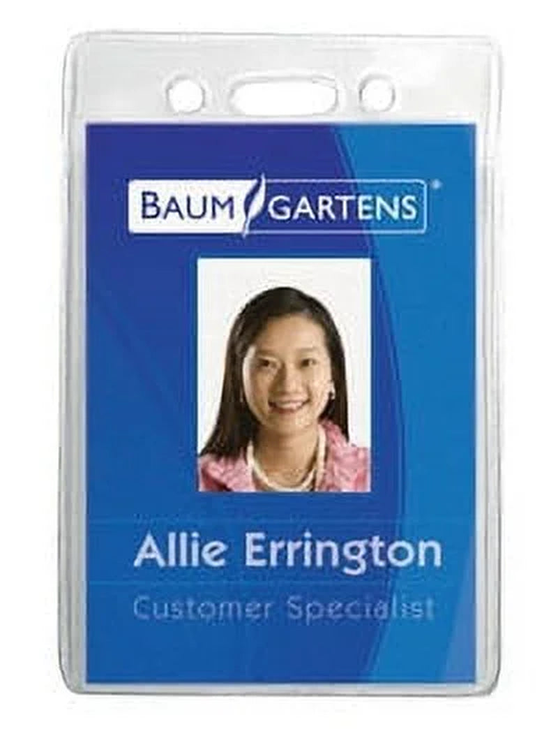 Badge Holder Vertical 12Pk, Clear