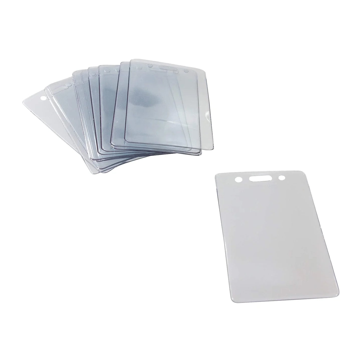 Badge Holder Vertical 12Pk, Clear