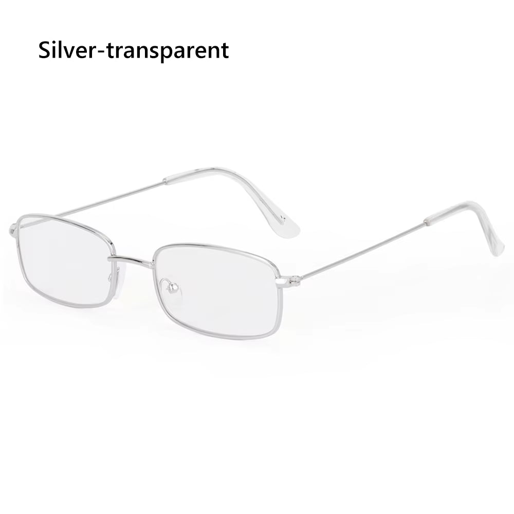 Trendy Rimless Sunglasses for Women Men Rectangle Fashion Shades Small Square UV400 Sun Glasses for Female Male Traveling Oculos