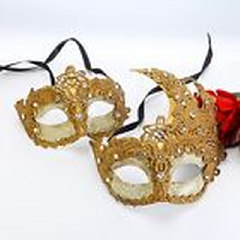 Venetian Masquerade Mask for Women Couples Besties-Prom,B