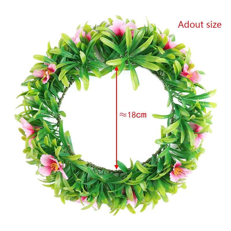 Garland Green Wreath Women Girl Hair Accessories Floral Hoop Headwear Moana Party Supplies Flower Crown St. Patrick'S Day