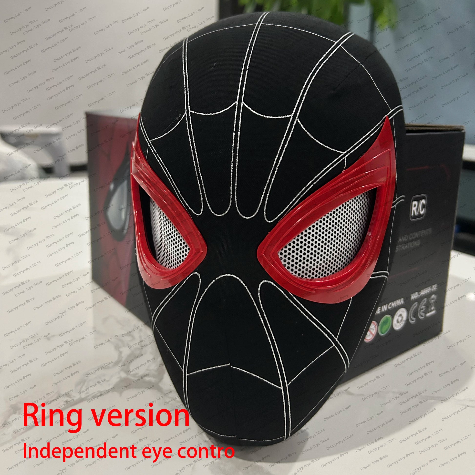 Mascara Spiderman Headgear Mask Cosplay Moving Eyes Mask Spider Man 1:1 Elastic Toys Adults Kids Gift ﻿