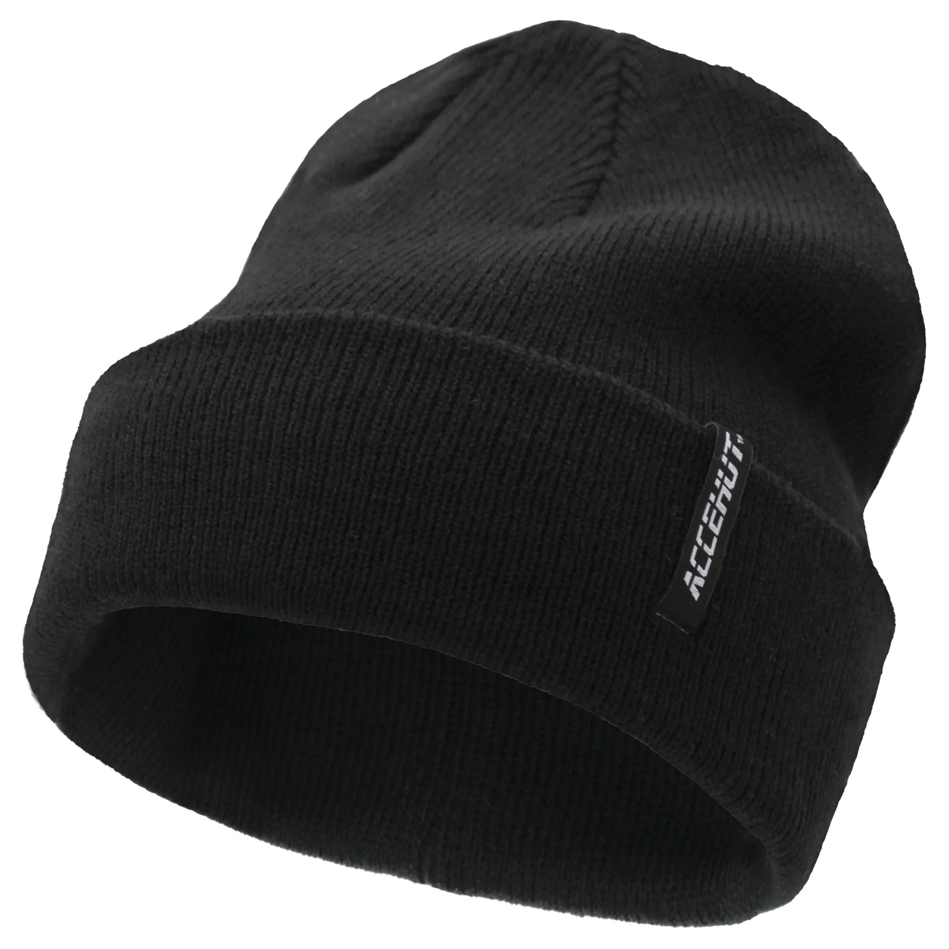 Knitted Beanie Hat for Women & Men - Warm, Stretchy Winter Cap in Black