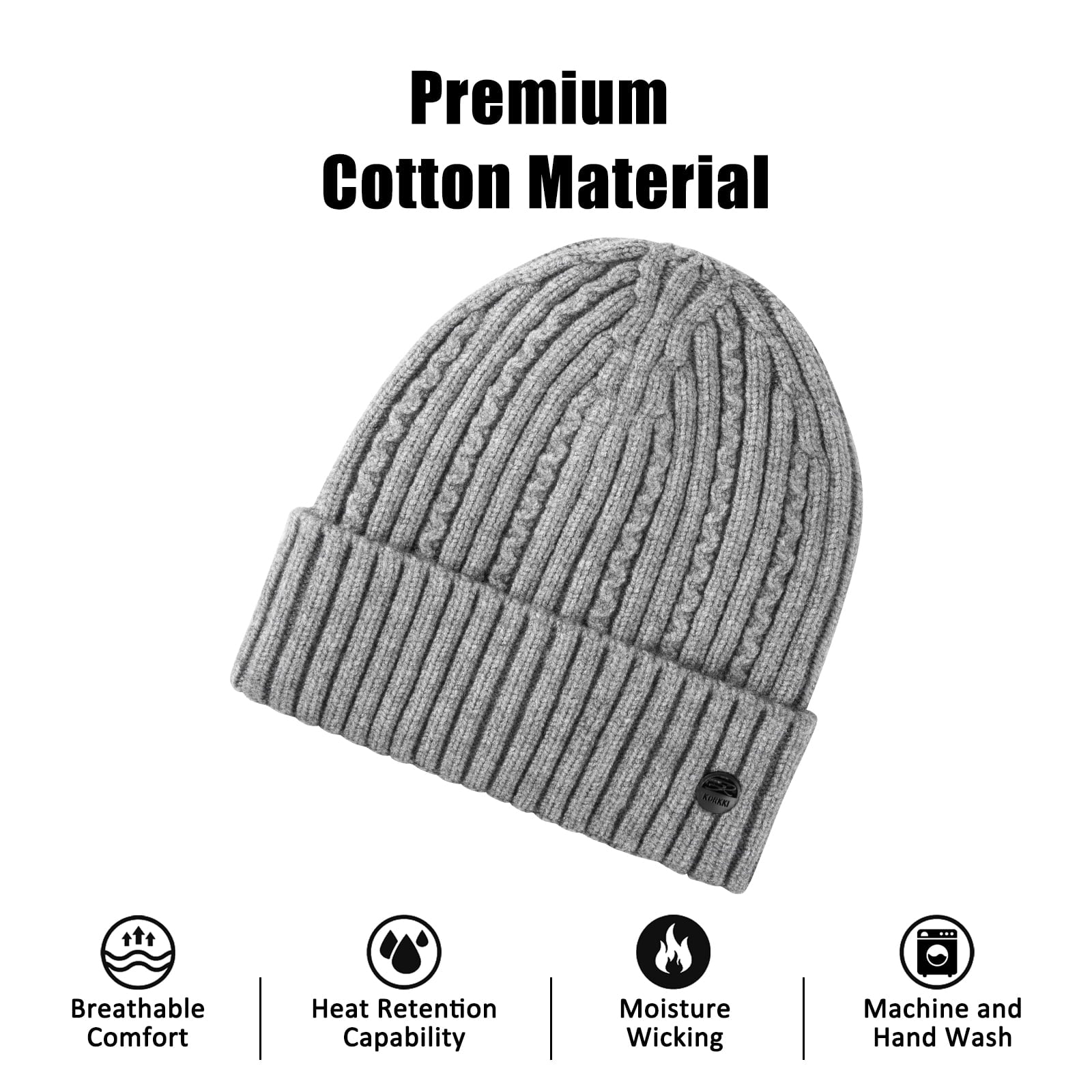 Knit Beanie Hats for Men Women Winter Slouchy Hats Warm Classic Daily Cuffed Skull Caps