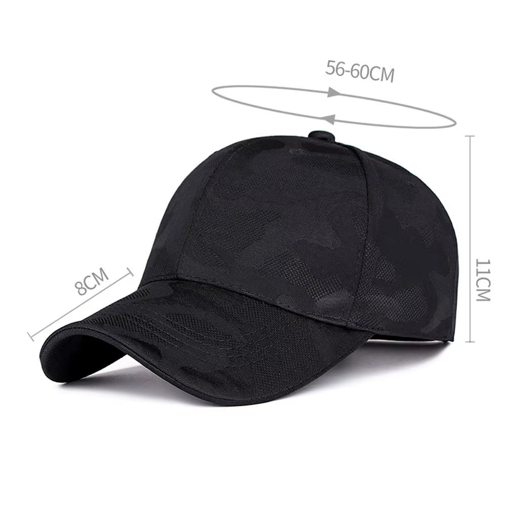 New Fashion Adjustable Baseball Cap Unisex Camouflage Camo Black Cap Casquette Hat Men Women Casual Desert Hat