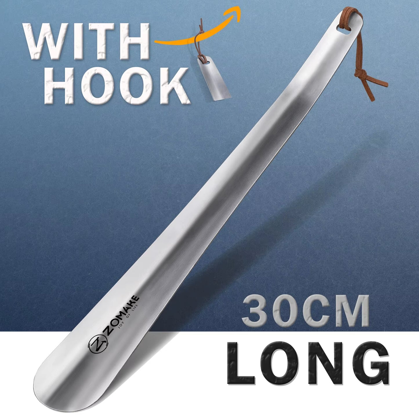 11.8 Inch Metal Long Handle Shoe Horns Professionalstainless Steel Shoehorn Shoe Lifter for Seniors Shoe Horn Spoon Use Tool