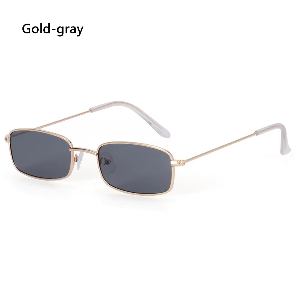 Trendy Rimless Sunglasses for Women Men Rectangle Fashion Shades Small Square UV400 Sun Glasses for Female Male Traveling Oculos