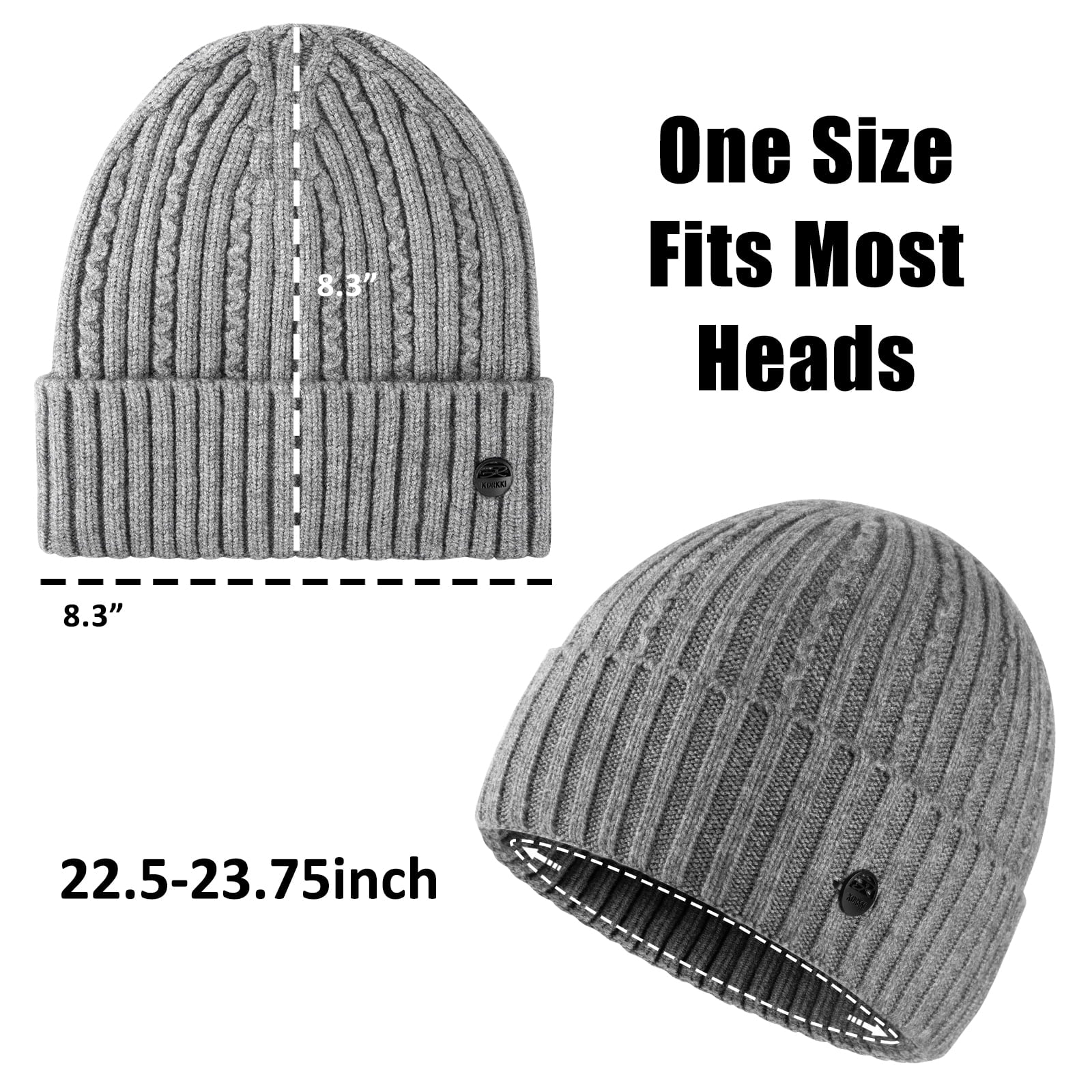 Knit Beanie Hats for Men Women Winter Slouchy Hats Warm Classic Daily Cuffed Skull Caps