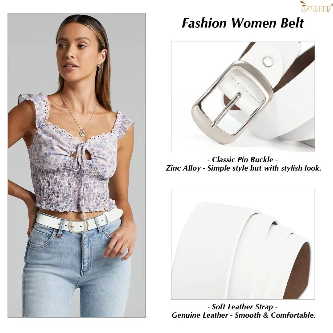 Women Belts plus Size Black Leather Waist Belt for Jeans Pants