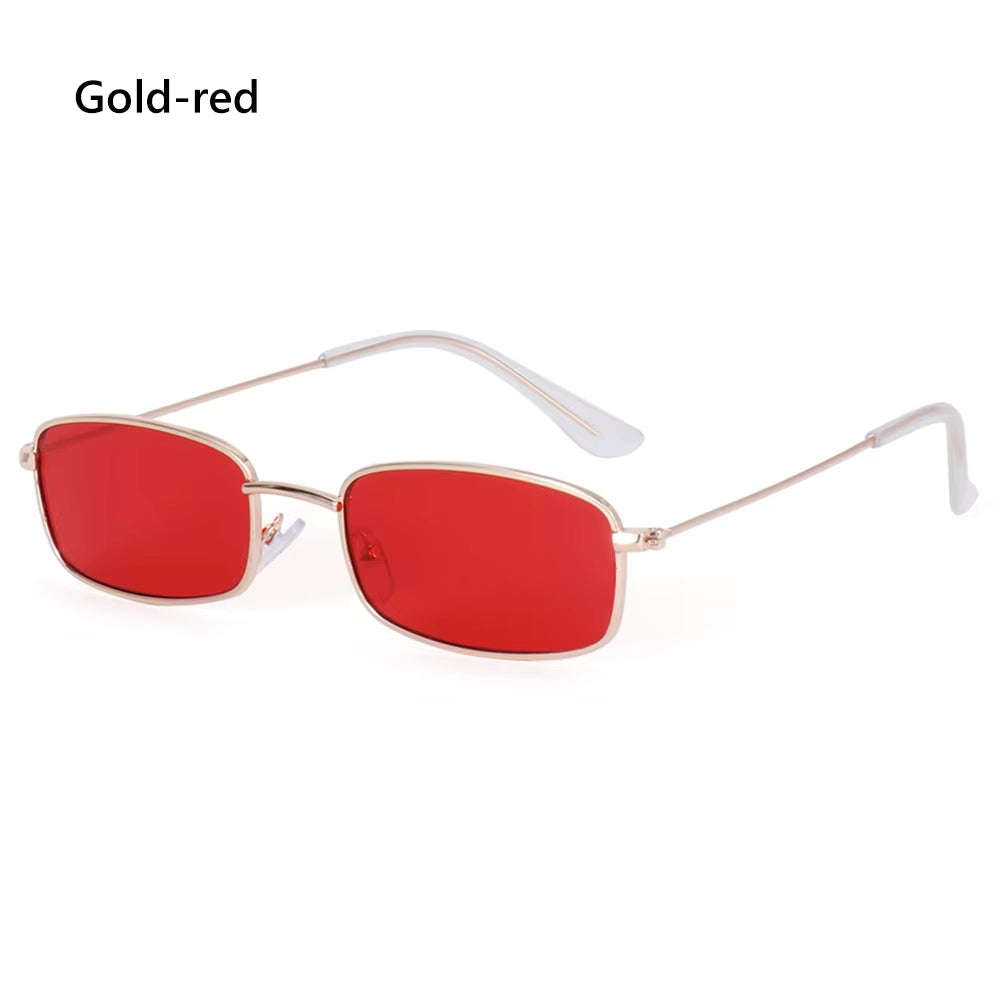 Trendy Rimless Sunglasses for Women Men Rectangle Fashion Shades Small Square UV400 Sun Glasses for Female Male Traveling Oculos