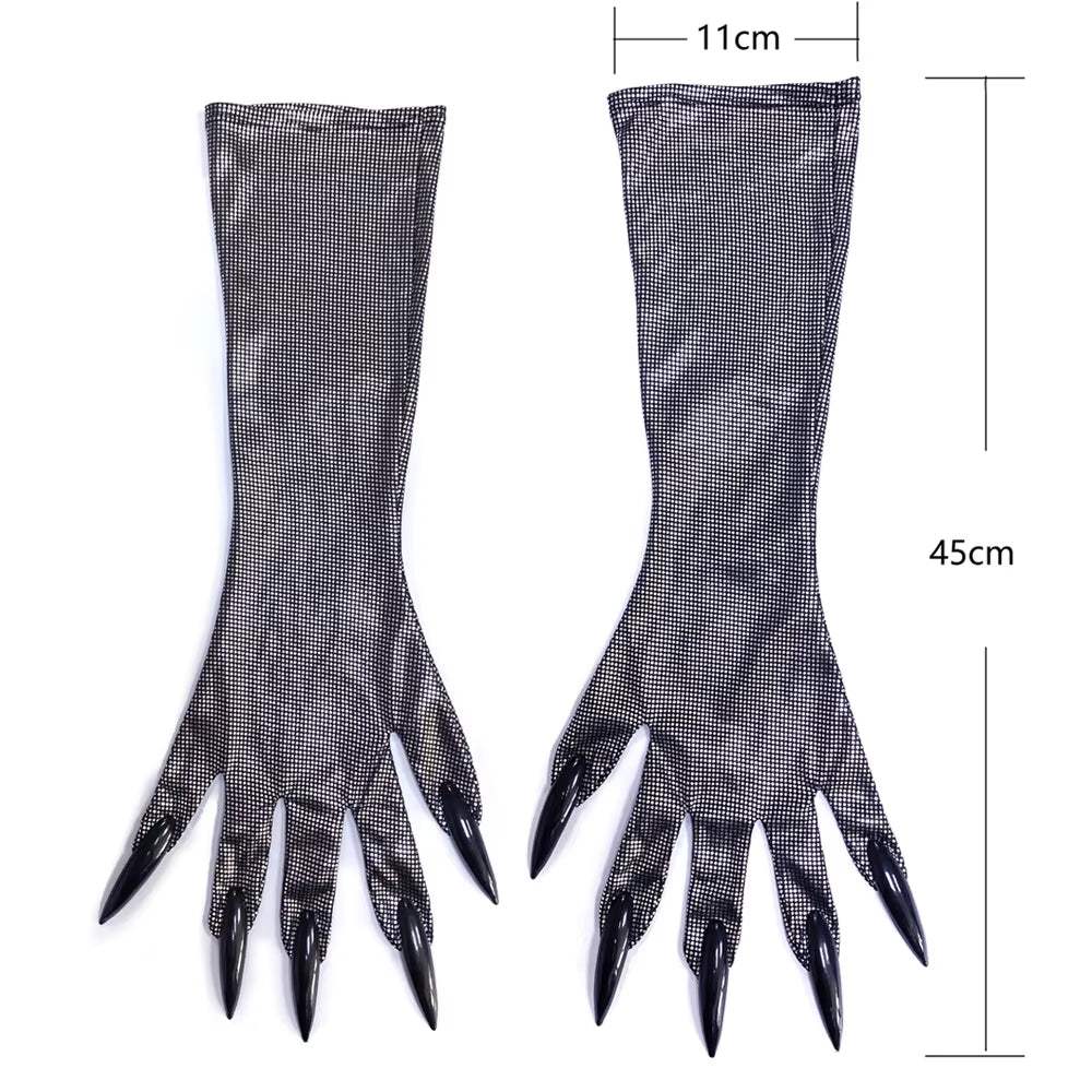 Cat Girls Diamond Mask Gloves Set Sexy Face Cover Cosplay Party Dressing Prop Accessories Cats Woman Costume Masquerade Gloves